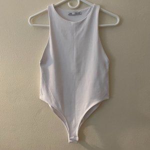- ZARA   White Bodysuit Top